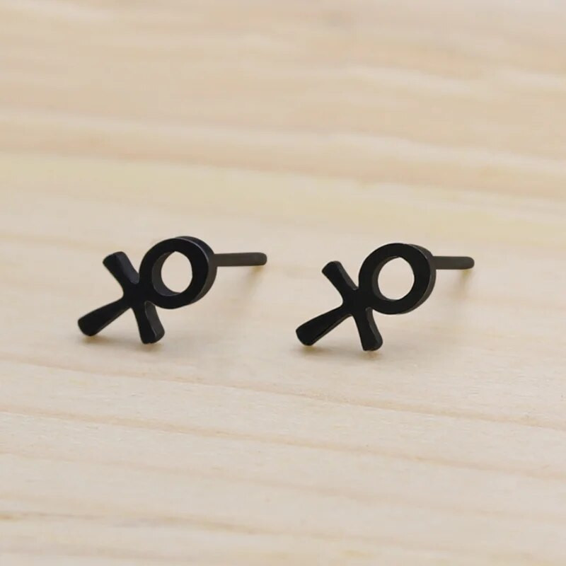 Ανδρικό σκουλαρίκι Yungqi Goth Σταυρός Αιγυπτιακά σκουλαρίκια με καρφιά Ankh από ανοξείδωτο ατσάλι Αρσενικό πανκ χόνδρο κορίτσι Σύμβολο Σκουλαρίκι κόσμημα
