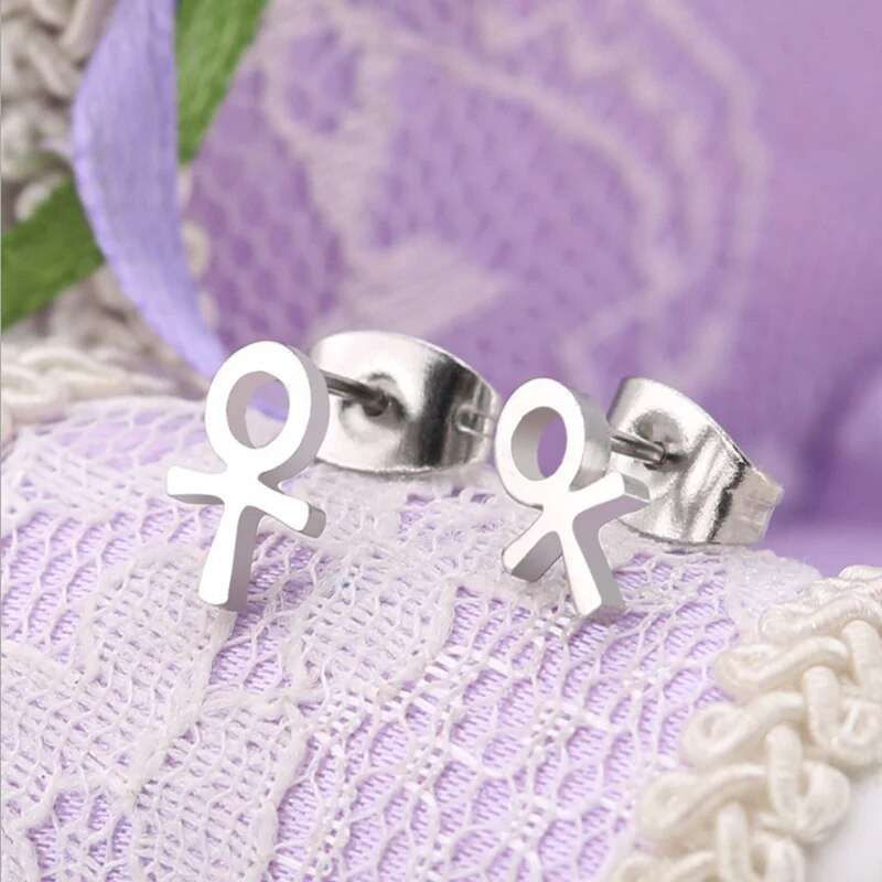 Ανδρικό σκουλαρίκι Yungqi Goth Σταυρός Αιγυπτιακά σκουλαρίκια με καρφιά Ankh από ανοξείδωτο ατσάλι Αρσενικό πανκ χόνδρο κορίτσι Σύμβολο Σκουλαρίκι κόσμημα