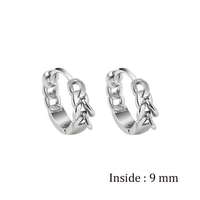 Hiphop-punk stiilis väikesed rõngaskõrvarõngad meestele naistele õõnsad geomeetrilised ümmargused ümmargused trendikad kõrvarõngad augustamise tarvikud pisikesed rõngad