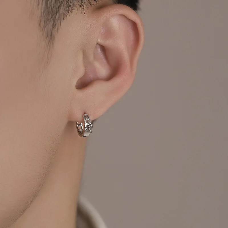 Hiphop-punk stiilis väikesed rõngaskõrvarõngad meestele naistele õõnsad geomeetrilised ümmargused ümmargused trendikad kõrvarõngad augustamise tarvikud pisikesed rõngad