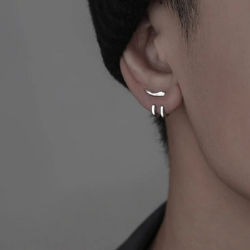 Νέο Punk αποσπώμενο σκουλαρίκι με γάντζους για άντρες Γυναικεία Hip Hop Cool Dual Purpose Scythe Small Stud Earring Earring Party Jewelry