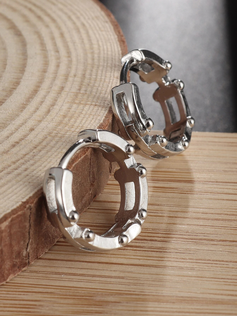 Mood lihtsad ümmargused ebakorrapärased geomeetrilised rõngaskõrvarõngad meestele, naistele, trendikad isikupära, tänavapeo ehted, kingitus