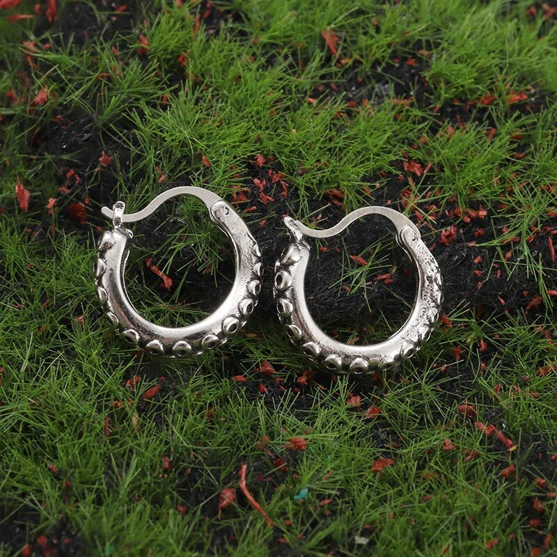 Retro kaheksajalg habe loomarõngas kõrvarõngad hüpoallergeensed kõrvarõngad mood hip hop punk rock ehted meestele ja naistele