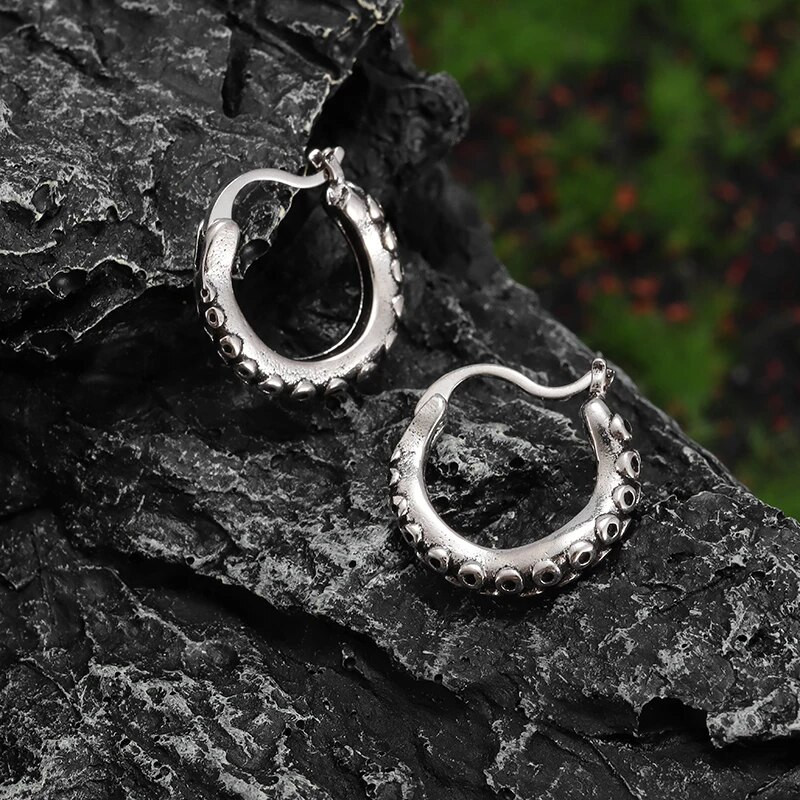 Retro kaheksajalg habe loomarõngas kõrvarõngad hüpoallergeensed kõrvarõngad mood hip hop punk rock ehted meestele ja naistele