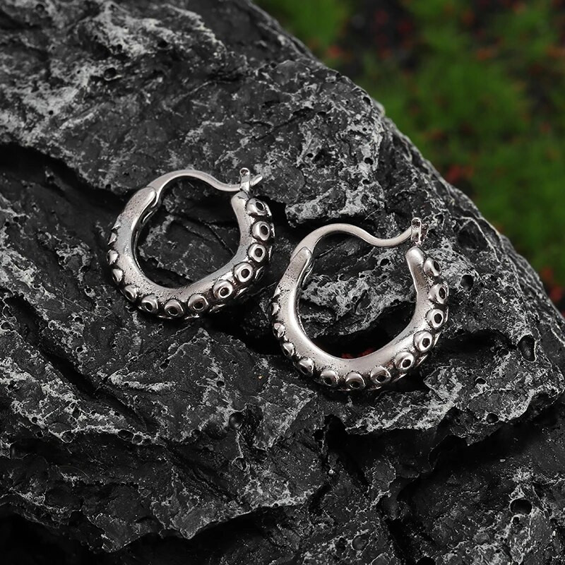 Retro kaheksajalg habe loomarõngas kõrvarõngad hüpoallergeensed kõrvarõngad mood hip hop punk rock ehted meestele ja naistele