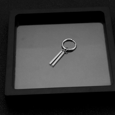 1 kom. Modni gotički ulični hip-hop štap od nehrđajućeg čelika, crne naušnice za žene, muškarce, nakit za uši, privjesak Cool kapljica za uši