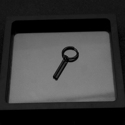 1 kom. Modni gotički ulični hip-hop štap od nehrđajućeg čelika, crne naušnice za žene, muškarce, nakit za uši, privjesak Cool kapljica za uši