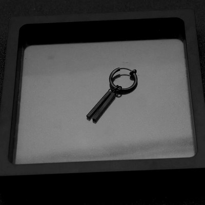 1 kom. Modni gotički ulični hip-hop štap od nehrđajućeg čelika, crne naušnice za žene, muškarce, nakit za uši, privjesak Cool kapljica za uši