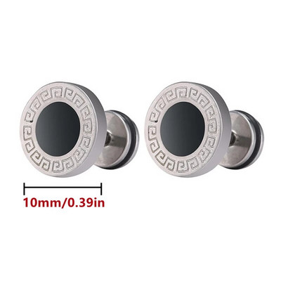 Disain roostevabast terasest naiste nööpkõrvarõngad meestele Kõrvarõngad Must kivi Kuld Hõbedane Värvus Nõeltega kõrvarõngad Ehted