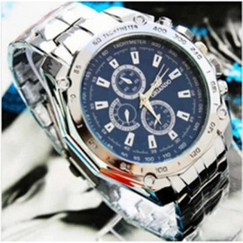 Ανδρικά ρολόγια Quartz Ασημί χρώμα Ανοξείδωτο ρολόι χειρός Ανδρικό ρολόι κλασικής μόδας Επαγγελματικό ρολόι Masculino Ανδρικό ρολόι