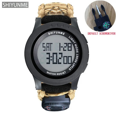 SHIYUNME Ανδρικά στρατιωτικά αθλητικά LED Ψηφιακά Ρολόγια Πυξίδα Εξωτερικό Αδιάβροχο Ανδρικό ρολόι πολλαπλών λειτουργιών Relogio Masculino 2007
