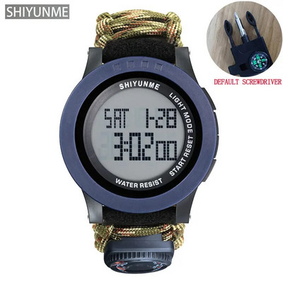 SHIYUNME Ανδρικά στρατιωτικά αθλητικά LED Ψηφιακά Ρολόγια Πυξίδα Εξωτερικό Αδιάβροχο Ανδρικό ρολόι πολλαπλών λειτουργιών Relogio Masculino 2007