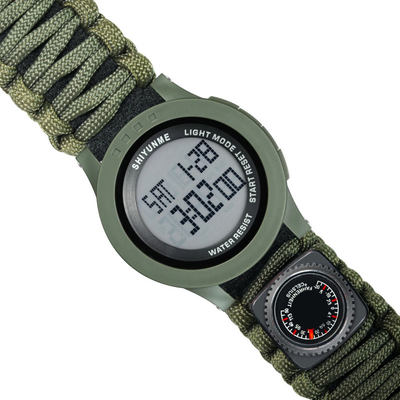 SHIYUNME Ανδρικά στρατιωτικά αθλητικά LED Ψηφιακά Ρολόγια Πυξίδα Εξωτερικό Αδιάβροχο Ανδρικό ρολόι πολλαπλών λειτουργιών Relogio Masculino 2007