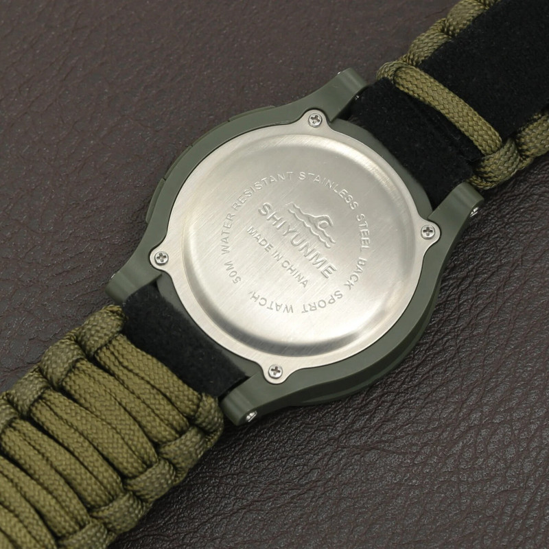 SHIYUNME Ανδρικά στρατιωτικά αθλητικά LED Ψηφιακά Ρολόγια Πυξίδα Εξωτερικό Αδιάβροχο Ανδρικό ρολόι πολλαπλών λειτουργιών Relogio Masculino 2007