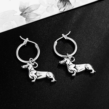Ρετρό λουκάνικο σκουλαρίκια με κρίκους σκυλιών για γυναίκες κορίτσια για πάρτι κοσμήματα δήλωση Κρεμαστό γούρι Vintage δώρα για μικρά κατοικίδια σκουλαρίκια