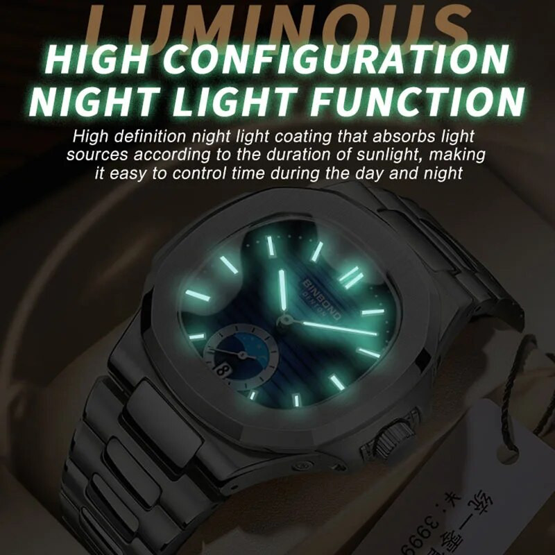 Madingi vyriški laikrodžiai Prabangūs Prabangūs Neperšlampami Šviečiantys Rankiniai Retro vyriški Sportiniai Kvarciniai Laikrodžiai Data