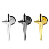 Vienkārša dizaina Cross nerūsējošā tērauda auskari vīriešiem Sieviešu panka pīrsings auskari rotaslietas