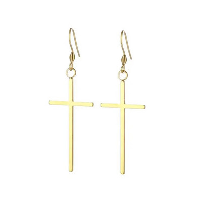 1 paar roostevabast terasest ristkõrvarõngaid meestele ja naistele metallist punk rippuvad kõrvarõngad allergiavastased augustatud kõrvaehted