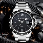 BIDEN Luksuslik tippbrändi meeste kvartskellad roostevabast terasest ärimeeste käekellad veekindlad meeste kellad kingitused Zegarki Meskie