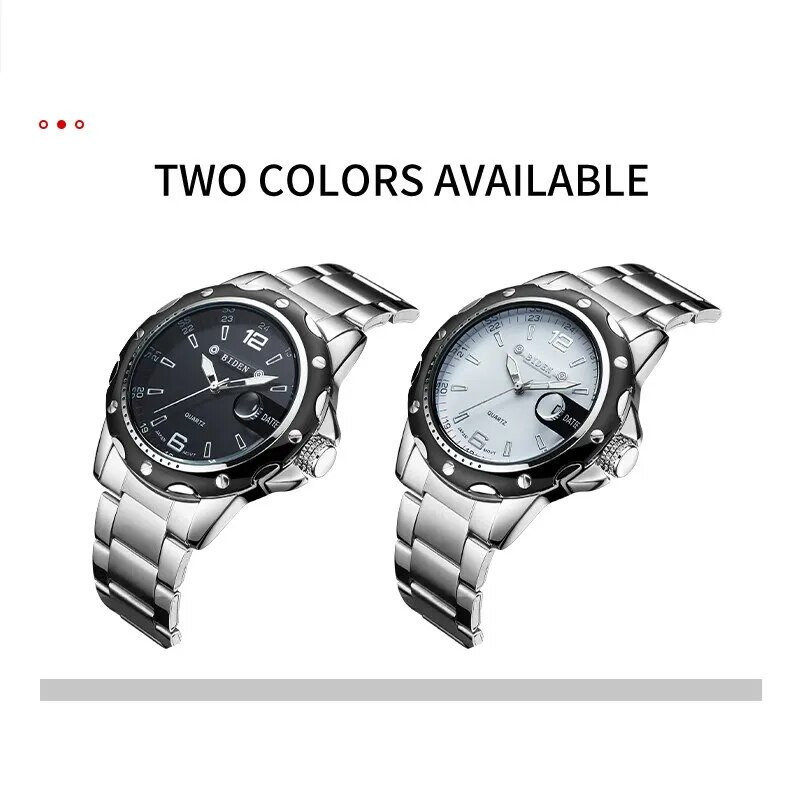 BIDEN Luksuslik tippbrändi meeste kvartskellad roostevabast terasest ärimeeste käekellad veekindlad meeste kellad kingitused Zegarki Meskie