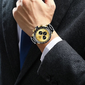 Мъжки часовници от най-добрата марка луксозни BIDEN сребърен неръждаема стомана 3 бара водоустойчив ежедневен бизнес спортен ръчен часовник за мъже подарък часовник