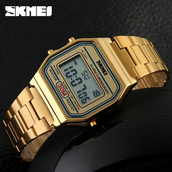 Skmei Fashion Ανδρικό λουράκι LED Οθόνη 3Bar αδιάβροχο ψηφιακό ρολόι Reloj Hombre για Casual 1123 Sport ρολόγια