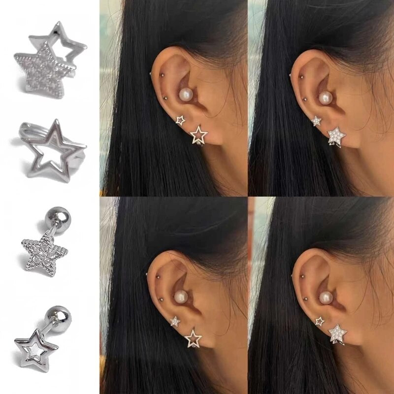 Peen moekividest staarkõrvarõngad naistele meestele Hip Hop Trend kõrvarõngad Tänavapeo ehted Aksessuaarid