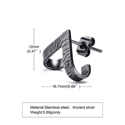 Nööpkõrvarõngad, meeste ümbriskõrvarõngad, roostevabast terasest geomeetriline kolmnurkkõrvarõngas, sünnipäevakingitus mehele Meeste kõrvarõngad, ehted