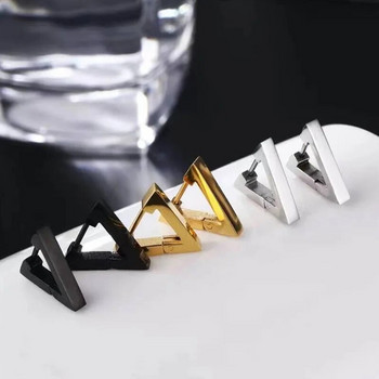 1 ζεύγος από ανοξείδωτο ατσάλι γεωμετρικό τρίγωνο Unisex Punk Rock Σκουλαρίκια Γυναικεία Ανδρικά κοσμήματα για πάρτι με κλιπ με κλιπ για τα αυτιά