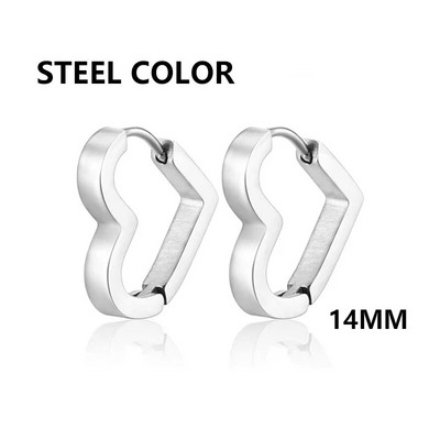 1 pereche de cercei triunghi geometric din oțel inoxidabil unisex punk rock femei bărbați piercing cu clemă push-back inele pentru urechi bijuterii de petrecere