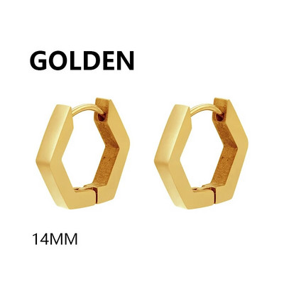 1 pereche de cercei triunghi geometric din oțel inoxidabil unisex punk rock femei bărbați piercing cu clemă push-back inele pentru urechi bijuterii de petrecere