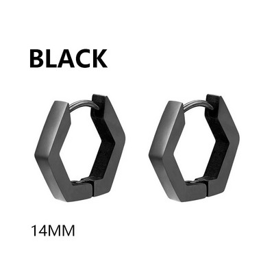 1 pereche de cercei triunghi geometric din oțel inoxidabil unisex punk rock femei bărbați piercing cu clemă push-back inele pentru urechi bijuterii de petrecere