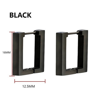 1 pereche de cercei triunghi geometric din oțel inoxidabil unisex punk rock femei bărbați piercing cu clemă push-back inele pentru urechi bijuterii de petrecere
