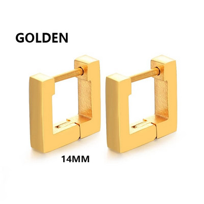 1 pereche de cercei triunghi geometric din oțel inoxidabil unisex punk rock femei bărbați piercing cu clemă push-back inele pentru urechi bijuterii de petrecere
