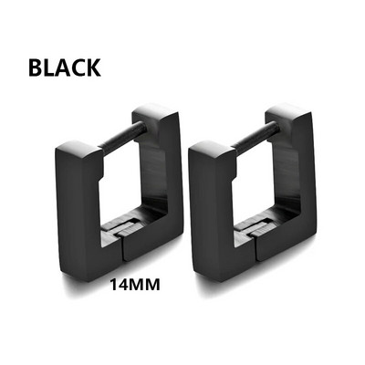 1 pereche de cercei triunghi geometric din oțel inoxidabil unisex punk rock femei bărbați piercing cu clemă push-back inele pentru urechi bijuterii de petrecere