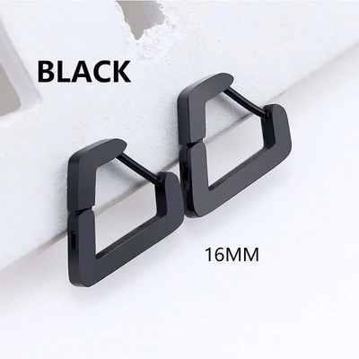1 pereche de cercei triunghi geometric din oțel inoxidabil unisex punk rock femei bărbați piercing cu clemă push-back inele pentru urechi bijuterii de petrecere