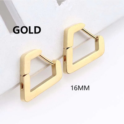 1 pereche de cercei triunghi geometric din oțel inoxidabil unisex punk rock femei bărbați piercing cu clemă push-back inele pentru urechi bijuterii de petrecere