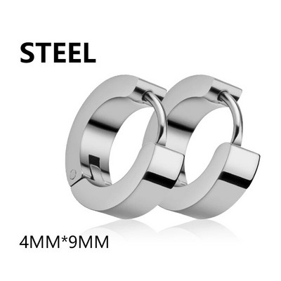 1 pereche de cercei triunghi geometric din oțel inoxidabil unisex punk rock femei bărbați piercing cu clemă push-back inele pentru urechi bijuterii de petrecere