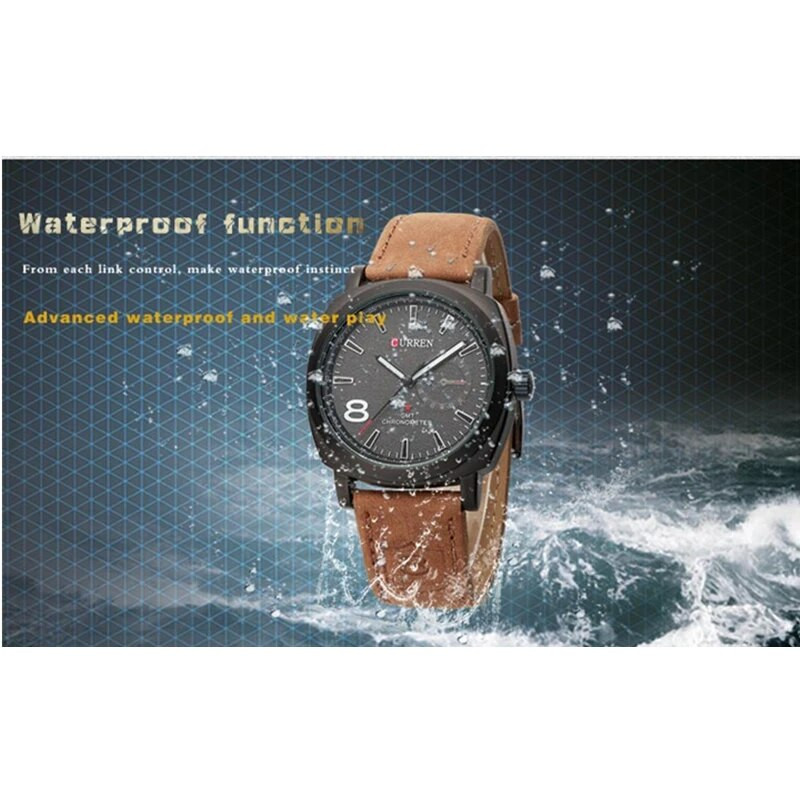 CURREN meeste käekell vabaaja kronograafiga käekell meestele spordi kvartskellad ehtsast nahast rihmaga veekindel kell meeste käekell