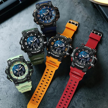 SMAEL Цифрови мъжки часовници Оригинална топ марка Спортна мода Ежедневни военни часовници Мъжки Водоустойчива LED светлина 8049