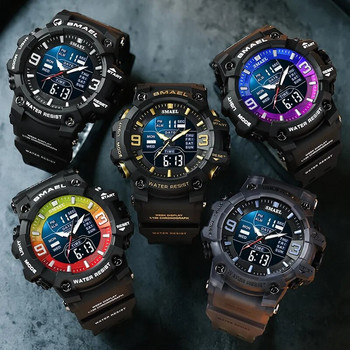 Ψηφιακά ανδρικά ρολόγια SMAEL Γνήσια κορυφαία μάρκα Sport Fashion Casual Military ρολόι Ανδρικό αδιάβροχο φως LED 8049