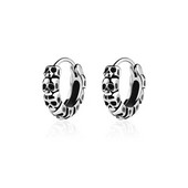 Gothic Full Skull Hoop Σκουλαρίκια Υποαλλεργικά σκουλαρίκια για άνδρες Γυναικεία Αξεσουάρ κοσμημάτων Hip Hop Rock Punk Halloween