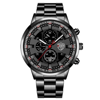 Mada Vyriški sportiniai laikrodžiai Vyriški verslo nerūdijančio plieno kvarciniai laikrodžiai Prabangus vyriškas laisvalaikio kalendorius Šviečiantis laikrodis Reloj Hombre