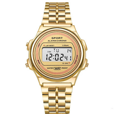 YIKAZE Ceas Bărbați Classic F91 Ceasuri Bărbați din oțel inoxidabil Ceas sport digital LED Ceas de mână electronic de afaceri Ceas pentru bărbați