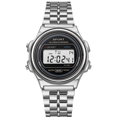 YIKAZE Ceas Bărbați Classic F91 Ceasuri Bărbați din oțel inoxidabil Ceas sport digital LED Ceas de mână electronic de afaceri Ceas pentru bărbați