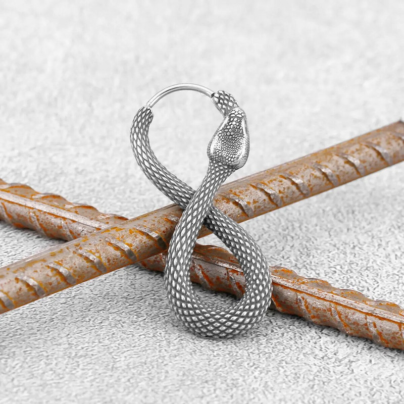 Κλασικά Animal Street Tail Snake σκουλαρίκια Viking Ανδρικά σκουλαρίκια φυλαχτό κοσμήματα σκουλαρίκια Punk Party Αφιερωμένα Δώρα υψηλής ποιότητας