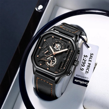 Модни кварцови мъжки часовници POEDAGAR Водоустойчив светещ хронограф с водеща марка Relogio Masculino reloj високо качество