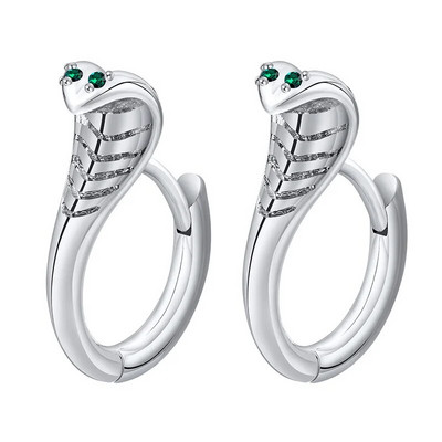 Vnox Cool Snake Hoop kõrvarõngad meestele, hüpoallergeenne roostevabast terasest Huggie kõrvarõngad sünnipäevakingitused talle ehted