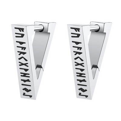 Vnox Norse Viking Runes Hoop kõrvarõngad meestele, naised, allergiavastased roostevabast terasest Huggie Hoops brincos masculinos