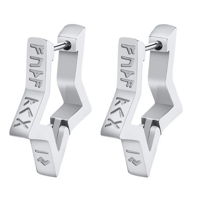 Vnox Norse Viking Runes Hoop kõrvarõngad meestele, naised, allergiavastased roostevabast terasest Huggie Hoops brincos masculinos